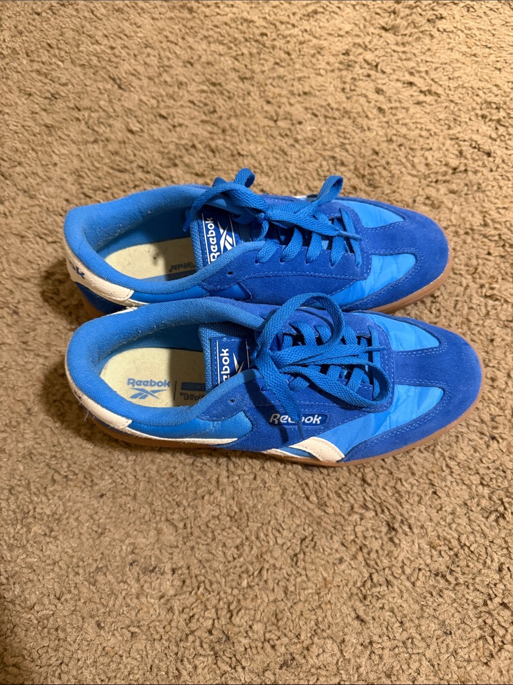 Reebok Kids Blue and White Low-Top Sneakers
